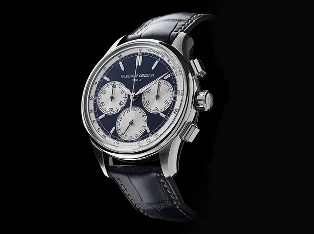 Frederique Constant Flyback Chrono Manufacture - SS-blue - angle