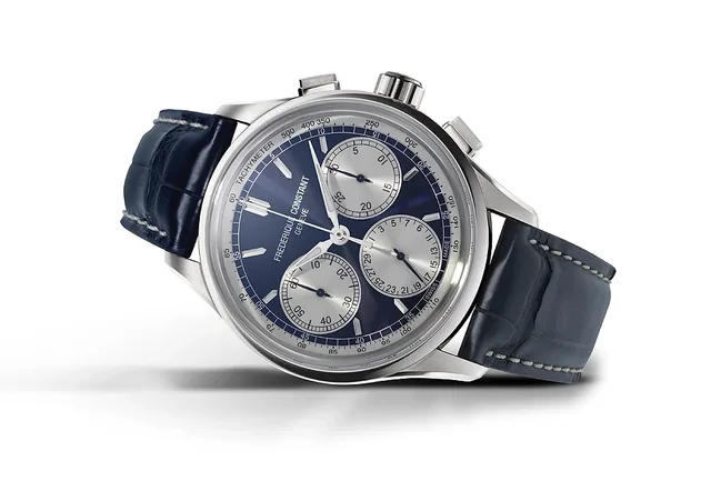 Frederique Constant Flyback Chronograph Manufacture - SS-blue - reclining