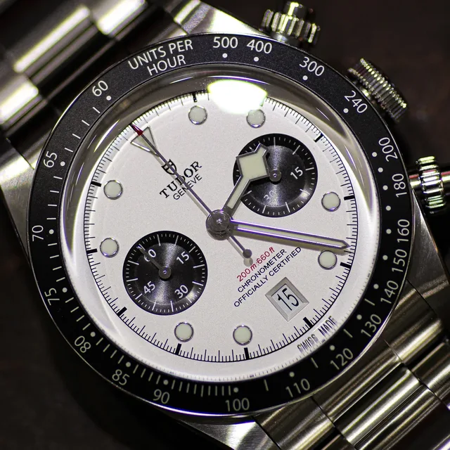 Tudor Black Bay Panda Chronos White Textured Square