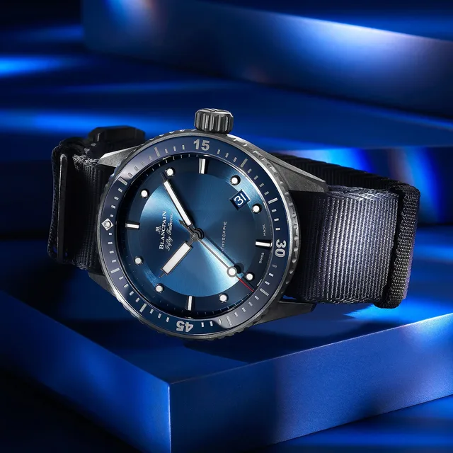 Blancpain Fifty Fathoms Bathscaphe Bucherer Blue