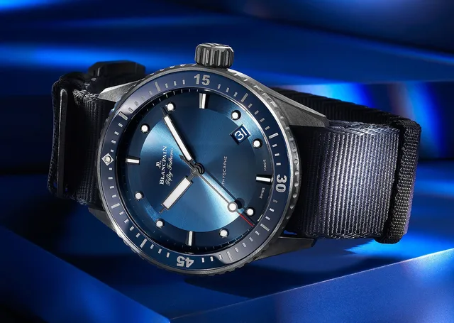 Blancpain Fifty Fathoms Bathscaphe Bucherer Blue