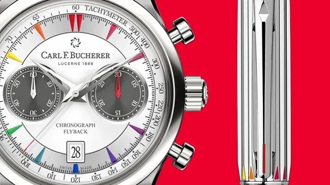 Carl F. Bucherer Manero Flyback Signature watch and Caran d'Ache Signature pen