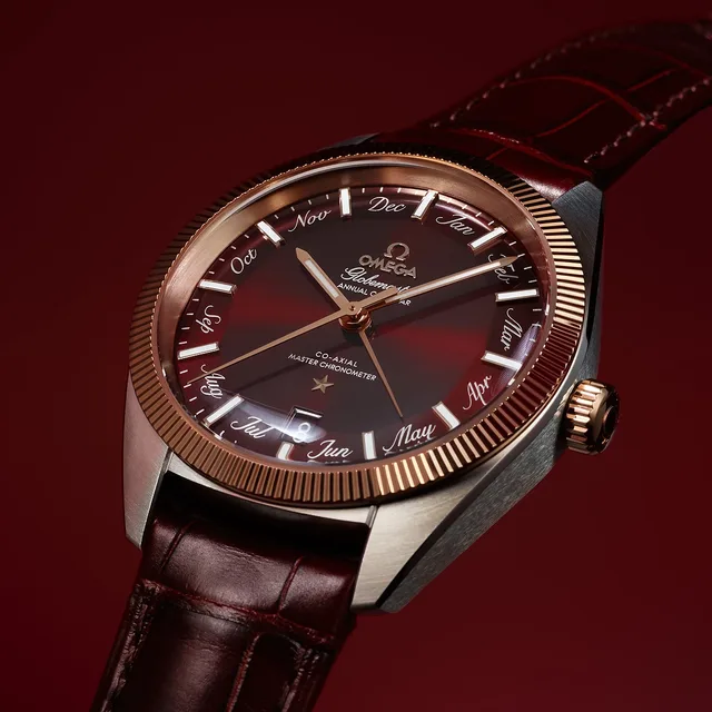 Omega Globemaster Annual Calendar burgundy