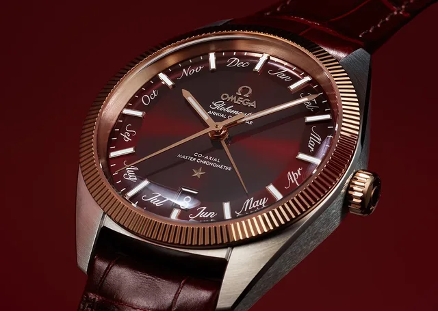 Omega Globemaster Annual Calendar burgundy
