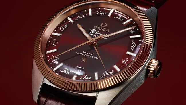 Omega Globemaster Annual Calendar burgundy