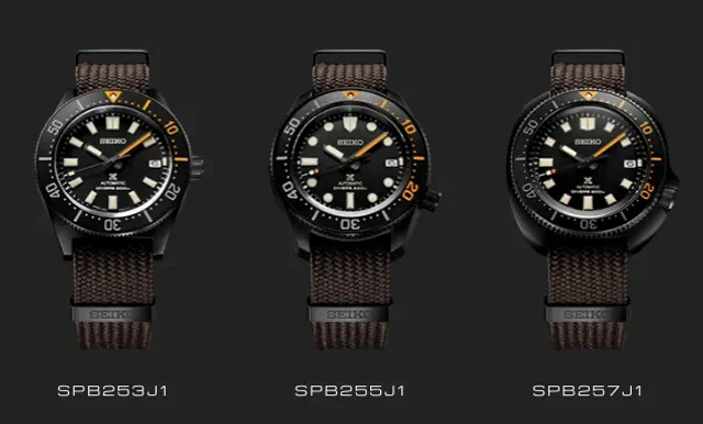 Seiko_Prospex_The_Black_Series_overview_with_reference_numbers