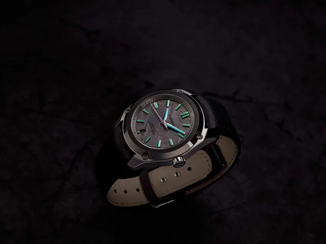 Formex-Essence-ThirtyNine-39-mm-Space-Rock-Automatic-Chronometer-Limited-Edition-Styled-Shot-on-Leather-strap