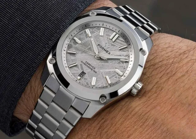 Formex Essence ThirtyNine (39 mm) Space Rock Automatic Chronometer Limited Edition - Wrist Shot on Stainless Steel Bracelet - on 7.25 wrist