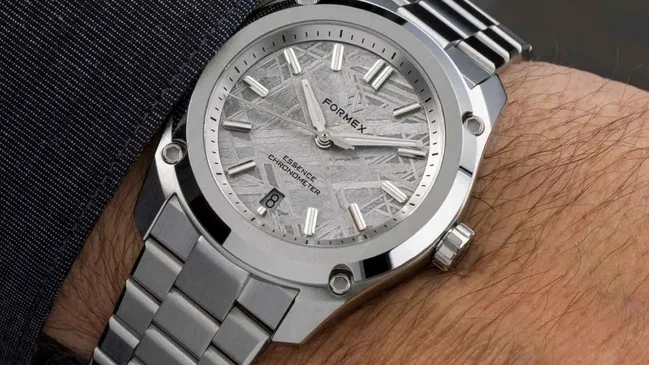 Formex Essence ThirtyNine (39 mm) Space Rock Automatic Chronometer Limited Edition - Wrist Shot on Stainless Steel Bracelet - on 7.25 wrist