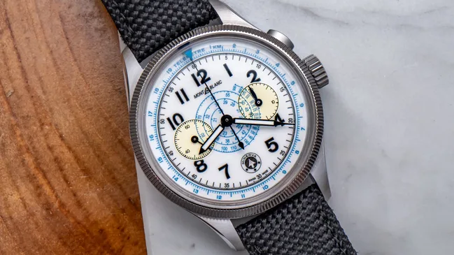 Montblanc 1858 Minerva Monopusher Chronograph Blue Arrow