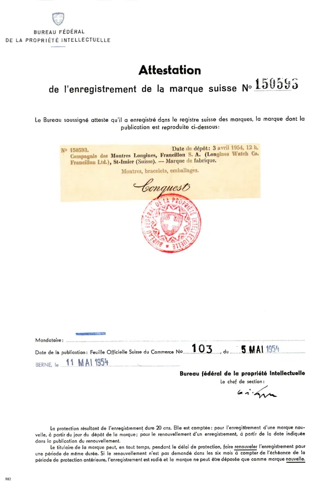 Marque-Conquest-attestation-source-legal