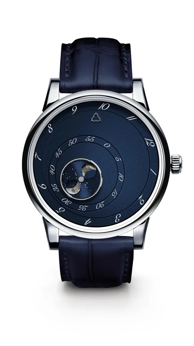 Trilobe-Les-Matinaux-Collection-LHeure-Exquise-Edition-Blue-Model-Front-view