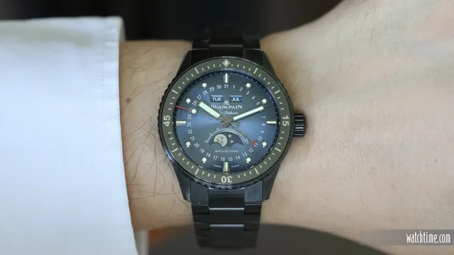 Blancpain_Bathyscaphe_Quantieme_Complet_Phases_de_Lune_Blue_Dial_Ceramic_Wrist_Lausanne_2024