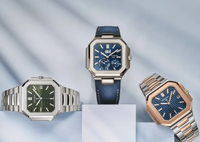 Patek Philippe, De gauche à droite: 5821/1A_001, 5822P_001, 5821/1AR_001