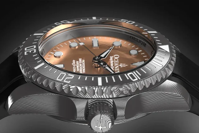 Ion-Plated-Rose-Gold-Damascus-Dial