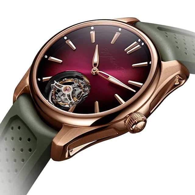 HMoser_Pioneer_Tourbillon_RG_Burgundy_Fume_Detail