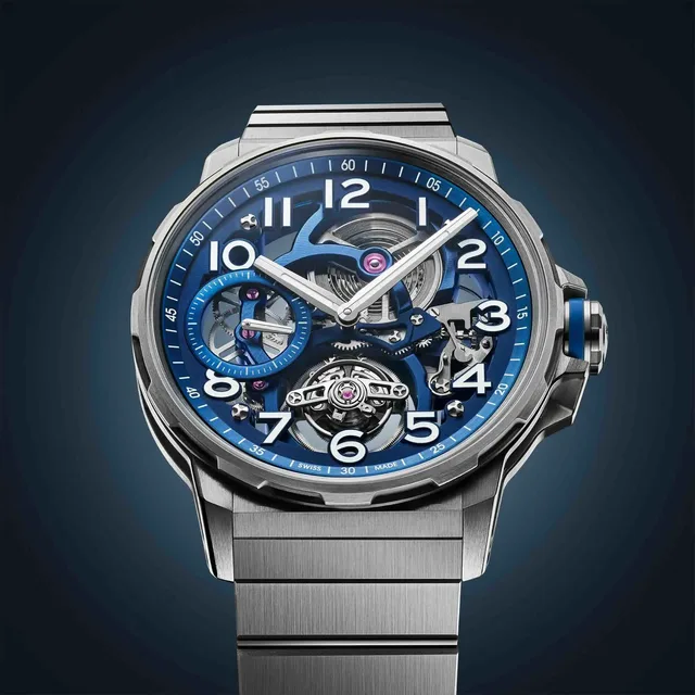 Angelus_Flying-Tourbillon-Titanium-blue-titanium-bracelet_face-up