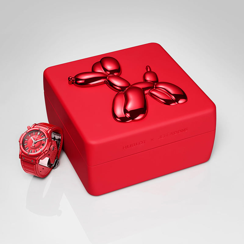 Hublot Classic Fusion Balloon Dog By Jeff Koons Silver Red: box