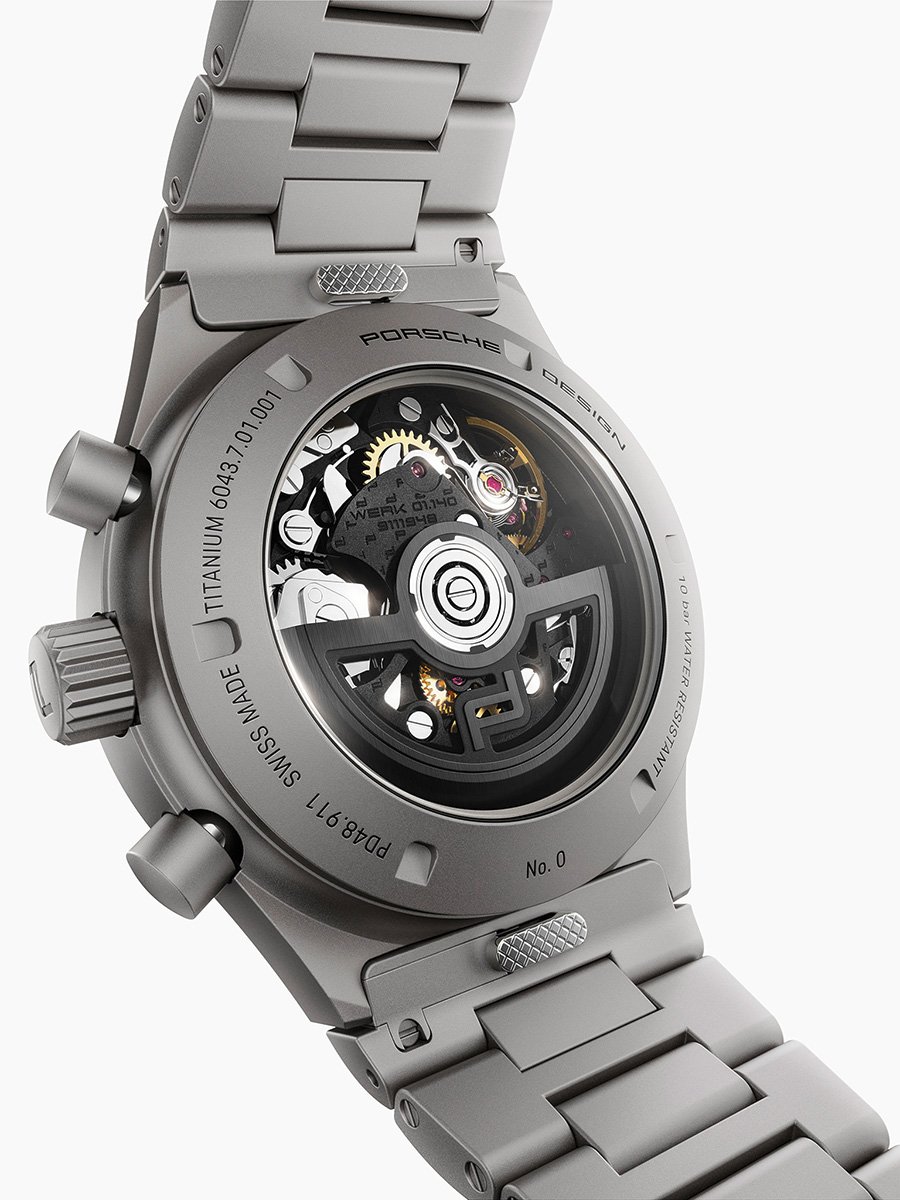 Porsche Design: Chronograph 1 – All Titanium Numbered Edition, case back