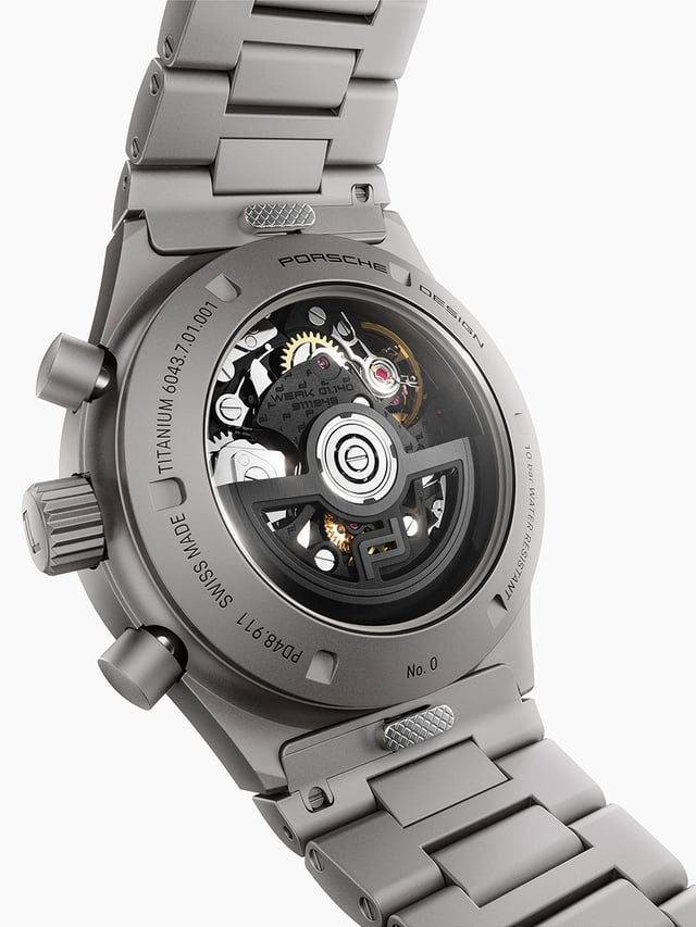 Porsche Design: Chronograph 1 – All Titanium Numbered Edition, case back