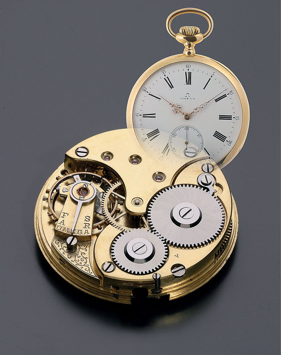 Omega: Pocket watch with caliber "Omega" from 1894