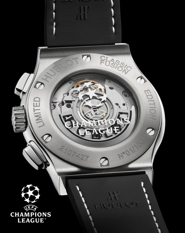 Hublot-Classic-Fusion-Chronograph-UEFA-Champions-League-Titanium case back and movement