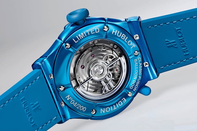 Hublot Classic Fusion Balloon Dog By Jeff Koons Silver Blue: case back
