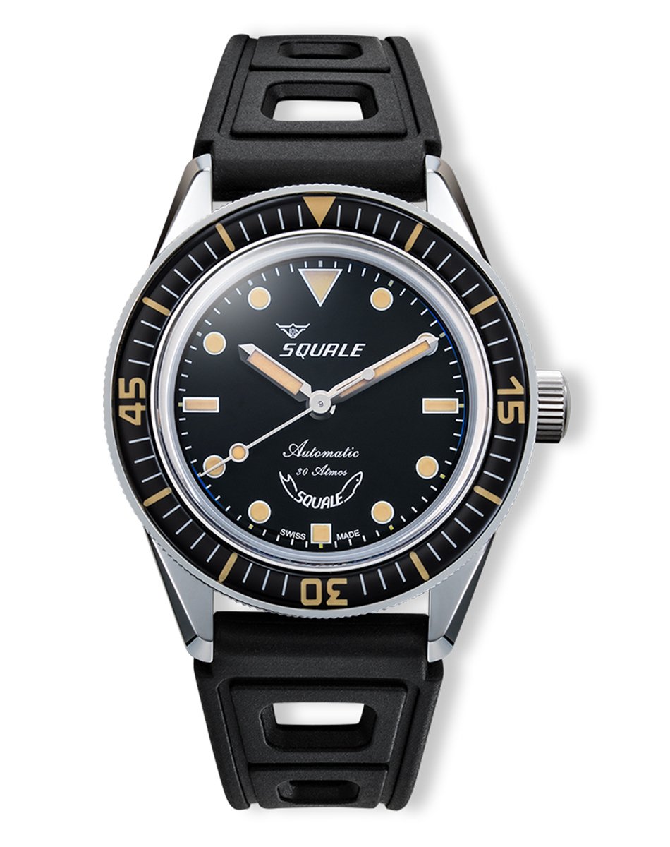 Squale – Sub-37 Legend, diver's watch with automatic movement and rubber strap