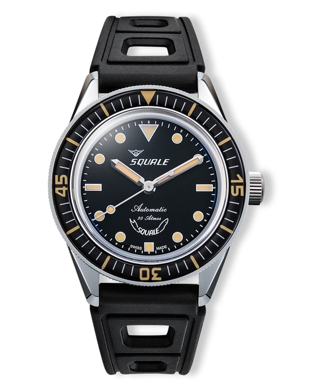 Squale – Sub-37 Legend, diver's watch with automatic movement and rubber strap