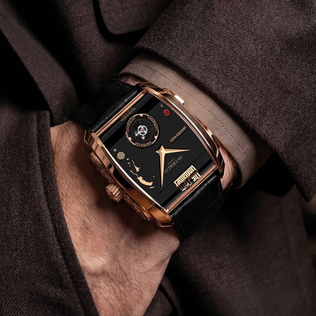 Jacob & Co. Godfather II, golden watch on the wrist