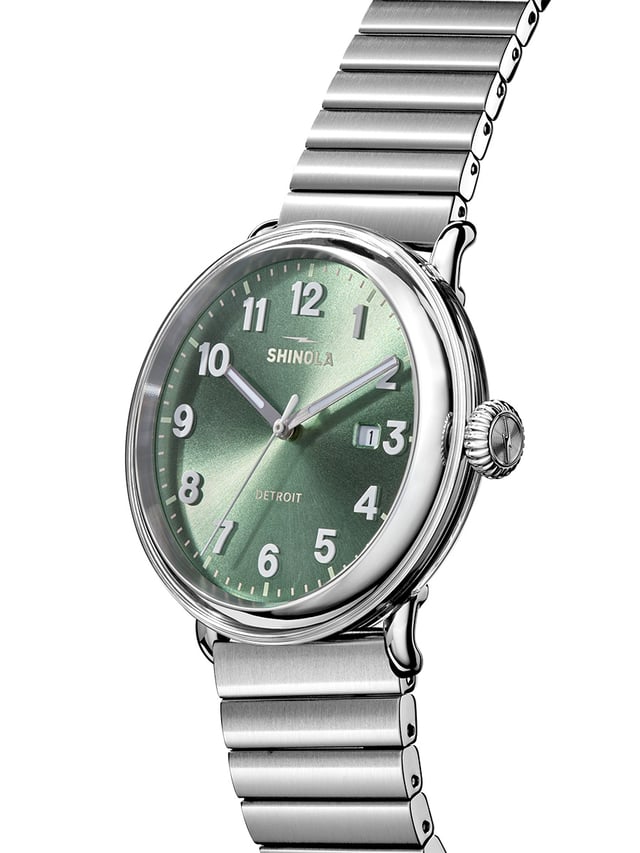 Shinola Detrola Watch Cypress Green: Side