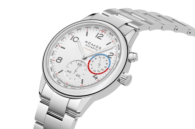 Nomos Glashütte Club Sport neomatik Worldtimer, dial