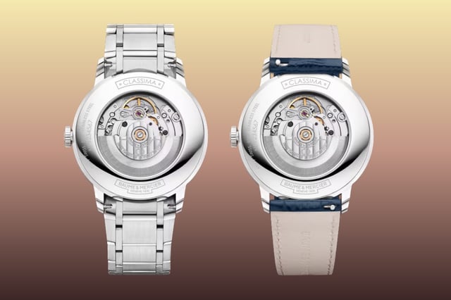 Back, sapphire crystal bottom, the Baume & Mercier Classima Automatic