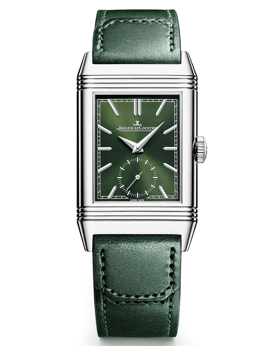 Jaeger-LeCoultre – Reverso Tribute Monoface Small Seconds, dress watch with green dial and reversible case