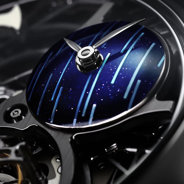 H. Moser & Cie. Endeavour Minute Repeater Cylindrical Tourbillon Skeleton Cosmic Rain: sub dial