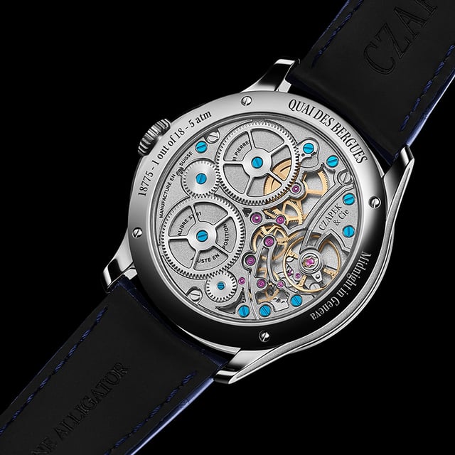 Czapek Quai des Bergues "Midnight in Geneva": case back