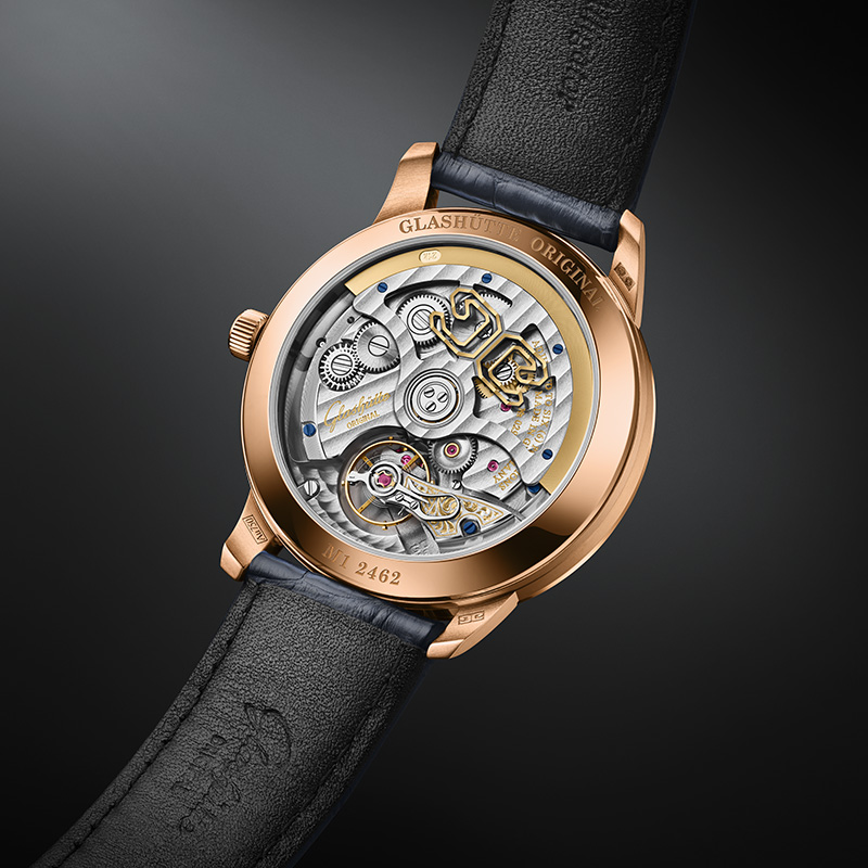 Glashütte Original Senator Meissen „Cherry Blossom“: case back