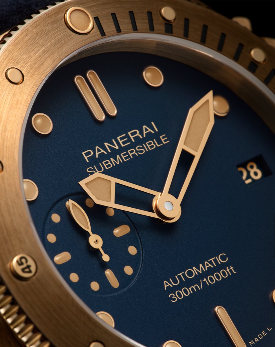 Panerai Submersible, modern diver's watch with bronze case