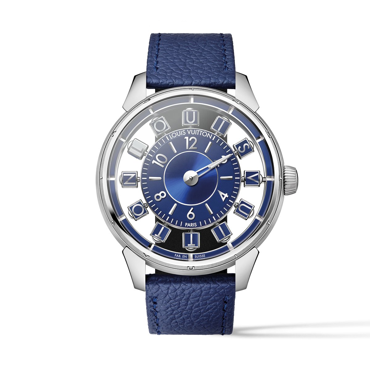 Louis Vuitton Tambour Spin Time Air – white gold, blue dial W9WG81
