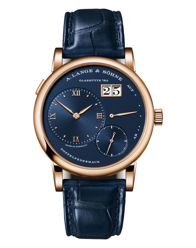 A. Lange & Söhne: Lange 1 in red gold with blue dial