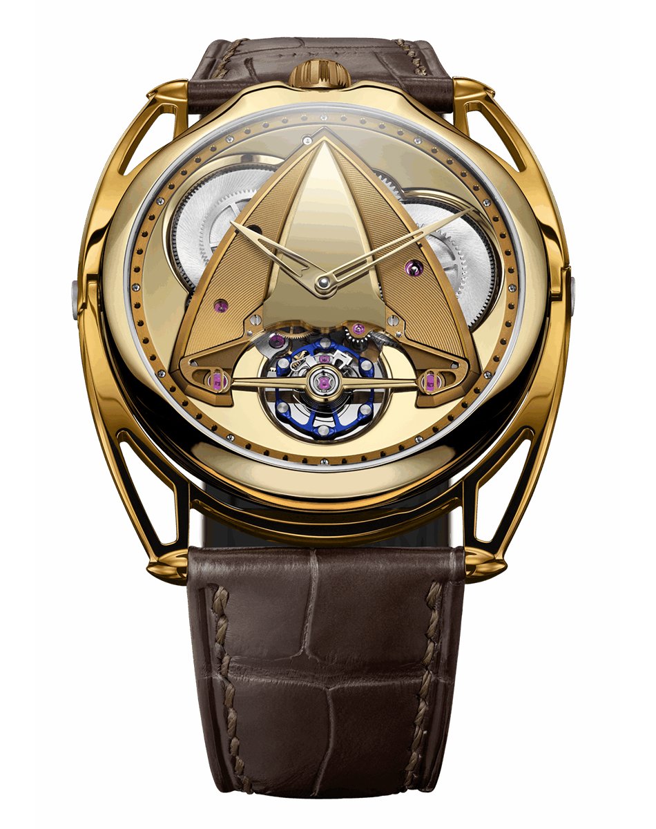 De Bethune - DB28xs Yellow Tones, extravagant watch creation with partially skeletonized dial
