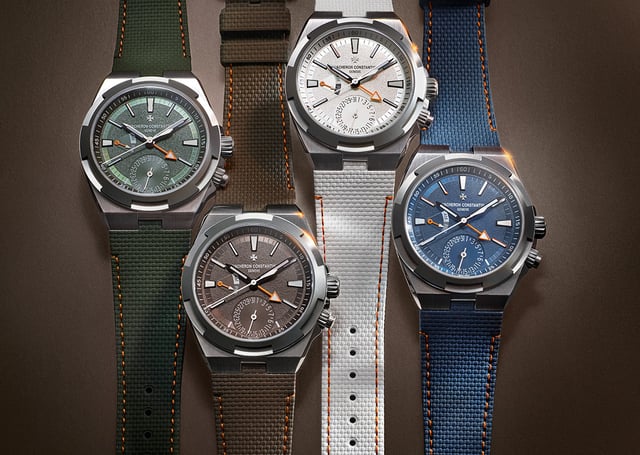 Vacheron Constantin: Overseas Dual Time Cardinal Points, four watches, title