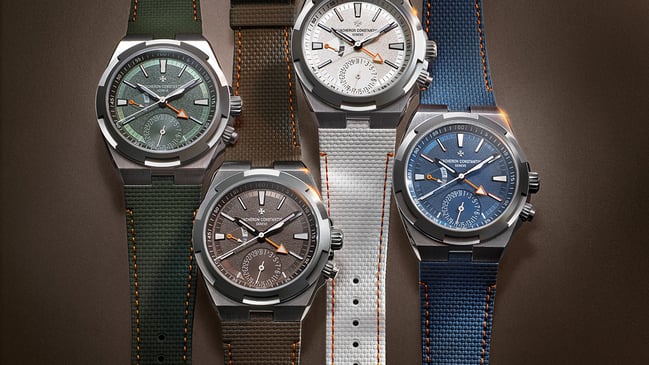 Vacheron Constantin: Overseas Dual Time Cardinal Points, four watches, title
