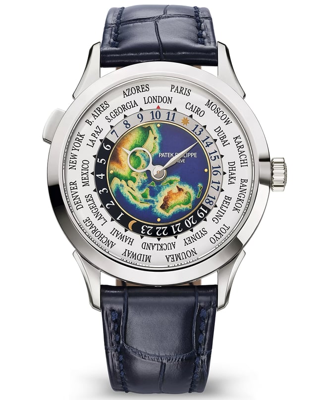 World Time Clock: Patek Philippe – World Time Rare Handcrafts Ref. 5231G-001, elegant watch with enamel dial