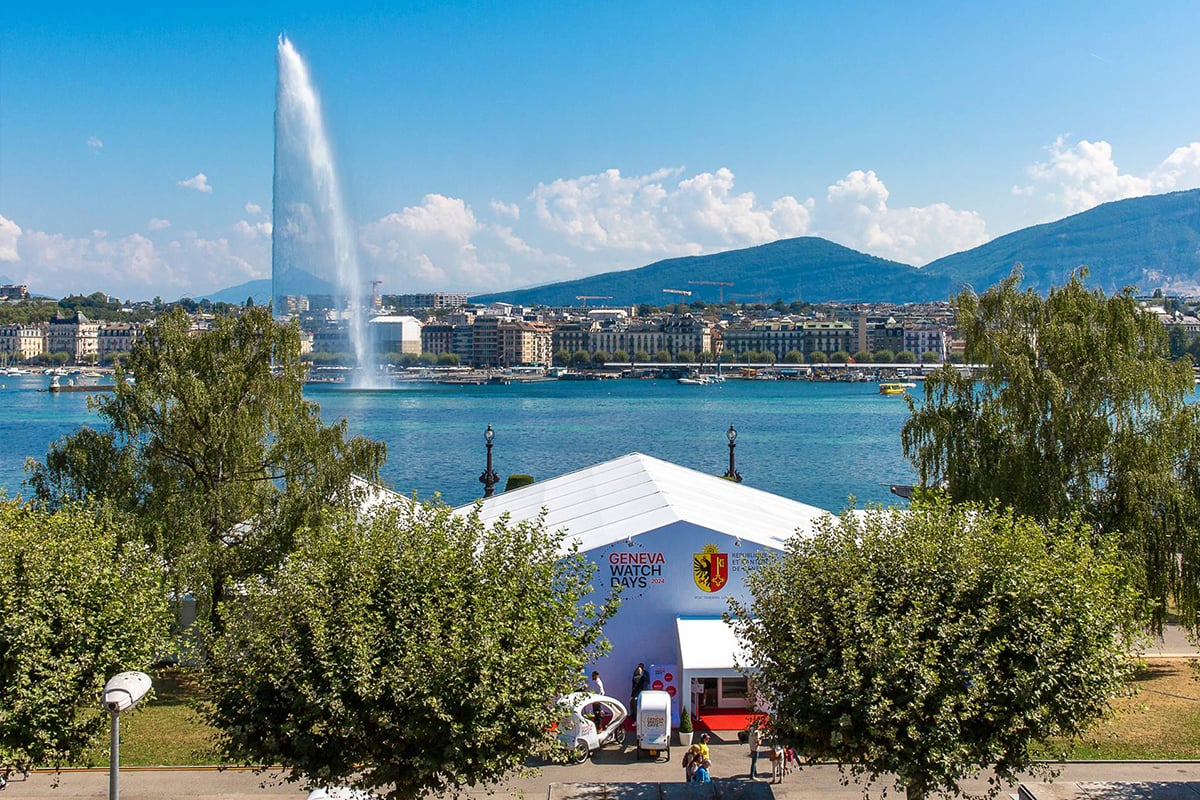Geneva Watch Days, view of the Jet D'Eau