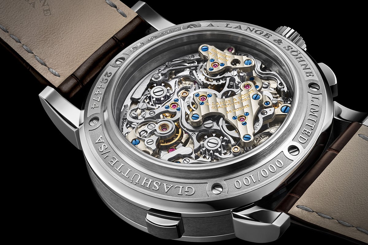 A. Lange & Söhne Triple Split: case back