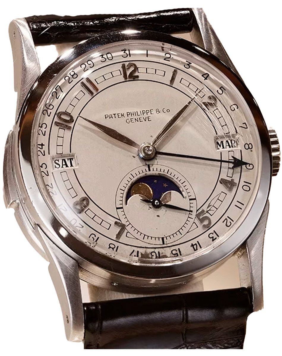 Vintage platinum one-of-a-kind piece with minute repeater, perpetual calendar, and moon phase by Patek Philippe