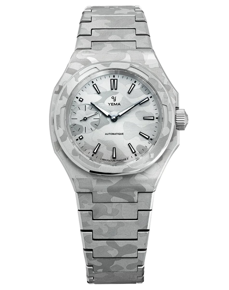 Yema – Wristmaster Slim Small Seconds CMM.29 Camo, fancy automatic watch in camo style