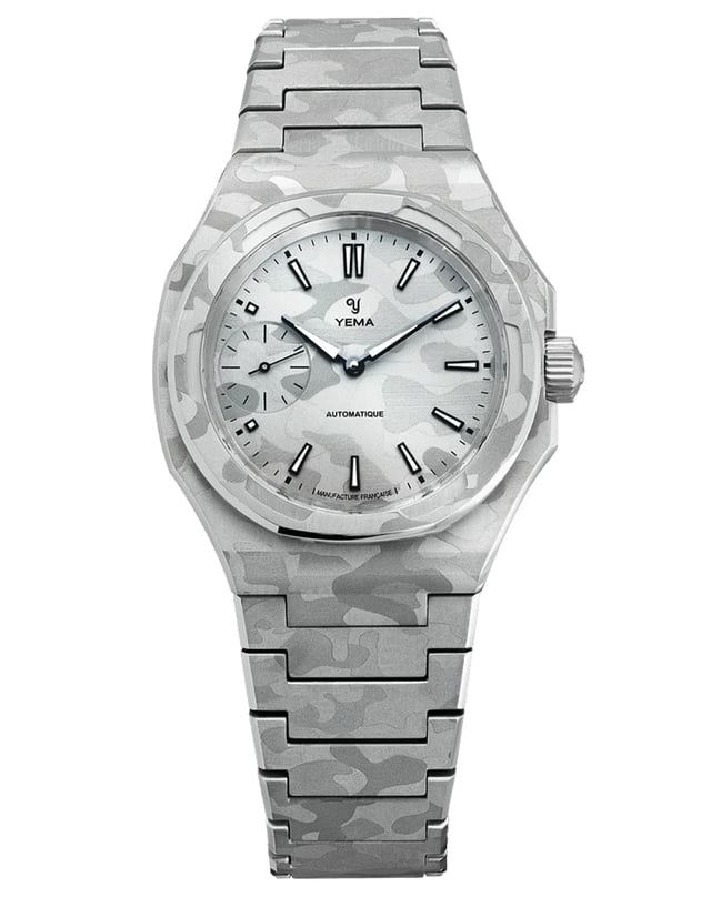 Yema – Wristmaster Slim Small Seconds CMM.29 Camo, fancy automatic watch in camo style