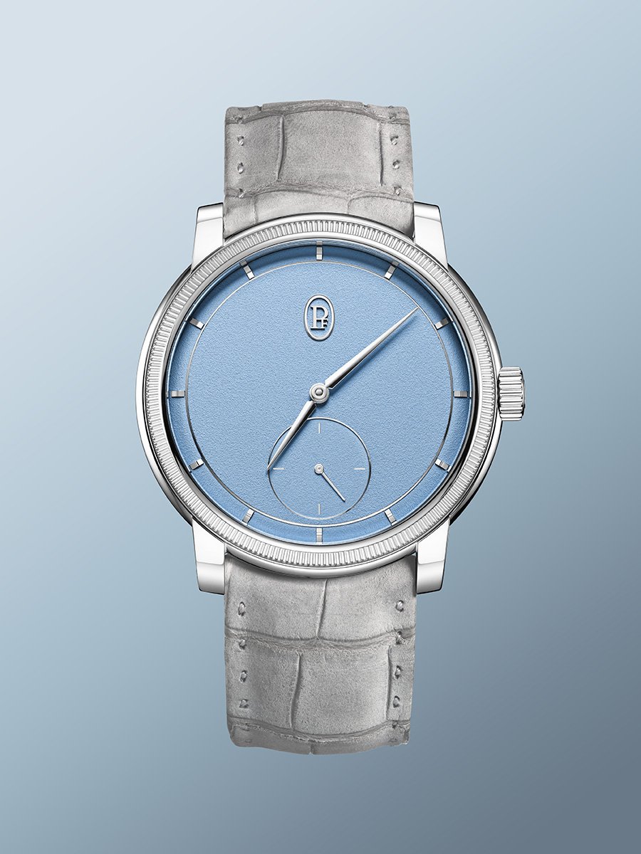 Parmigiani Fleurier Toric Petite Seconde Platinum Morning Blue: Front